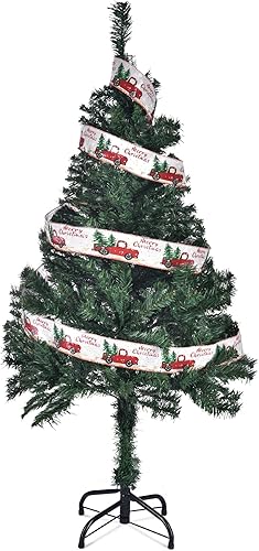 Yescom Árbol de Navidad artificial de 4 pies para decoración de Navidad, soporte de metal con bisagras de fácil montaje, base plegable con 200 disponible en Yaxa Colombia
