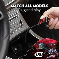 Vista 6 de SOCAL-LED LIGHTING Luz de noche USB para coche, proyector de estrellas azul y morado, luces LED decorativas románticas para techo y techo