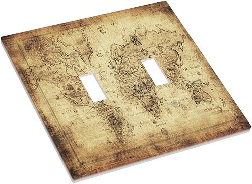 Vista 54 de Placa de pared con interruptor de luz de doble interruptor de pared para niños, diseño de dinosaurio, galaxia, espacio exterior, planeta, nebulosa