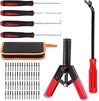 Vista 1 de Keadic Juego surtido de 46 remaches de polietileno de 4 tamaños con remachadora de plástico rápido y herramienta de extracción de clips