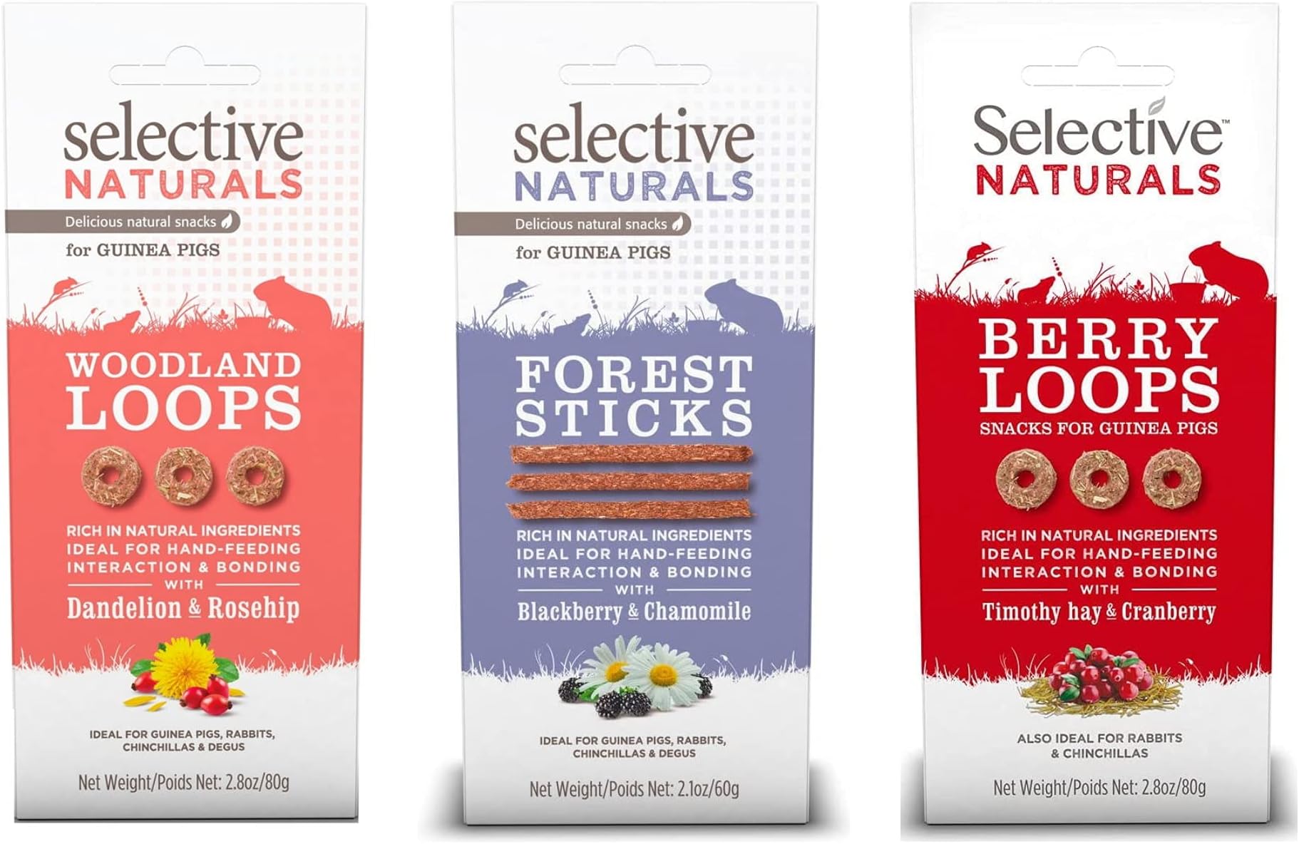 SELECTIVE NATURALS MIXED VARIETY SMALL ANIMAL GUINEA TREATS STICKS LOOPS