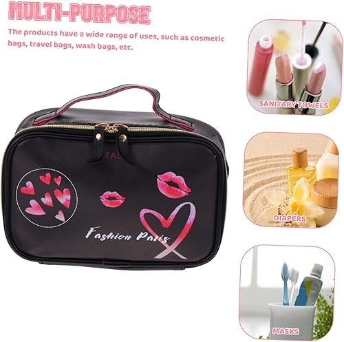 Miniatura 8 de MERRYHAPY 1 bolsa de aseo de maquillaje, organizador de almacenamiento de joyas, organizador de maquillaje, bolsa con cierre de cremallera,
