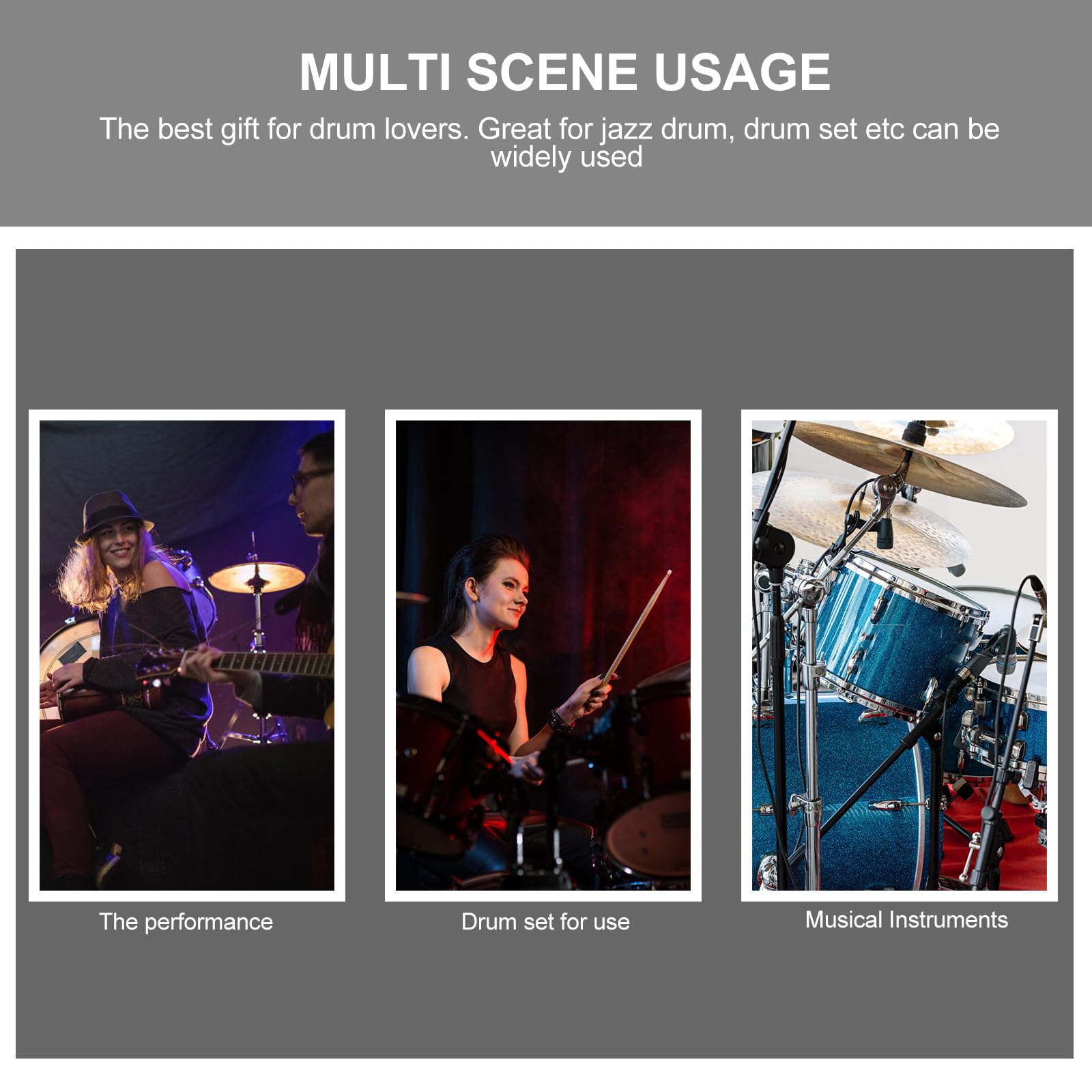 Juego de Accesorios para Batería con Cepillos de Bambú y Metal, Alta Durabilidad y Multiuso para Baterías de Jazz y Sets de Percusión