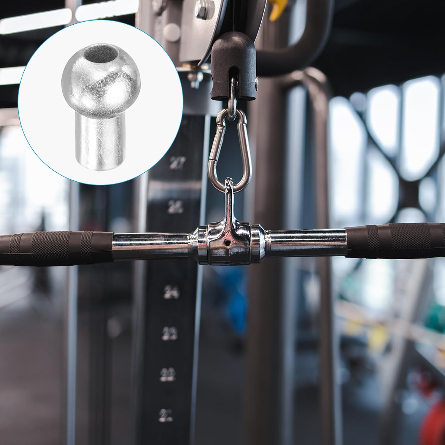 PATIKIL Cable Ball Stopper, 5pcs Stainless Steel Gym Machine Accessories for 5mm Cable Fitness Equipment Wire Rope Port Joint Replacement Parts for Home Gym Machine, Silver
