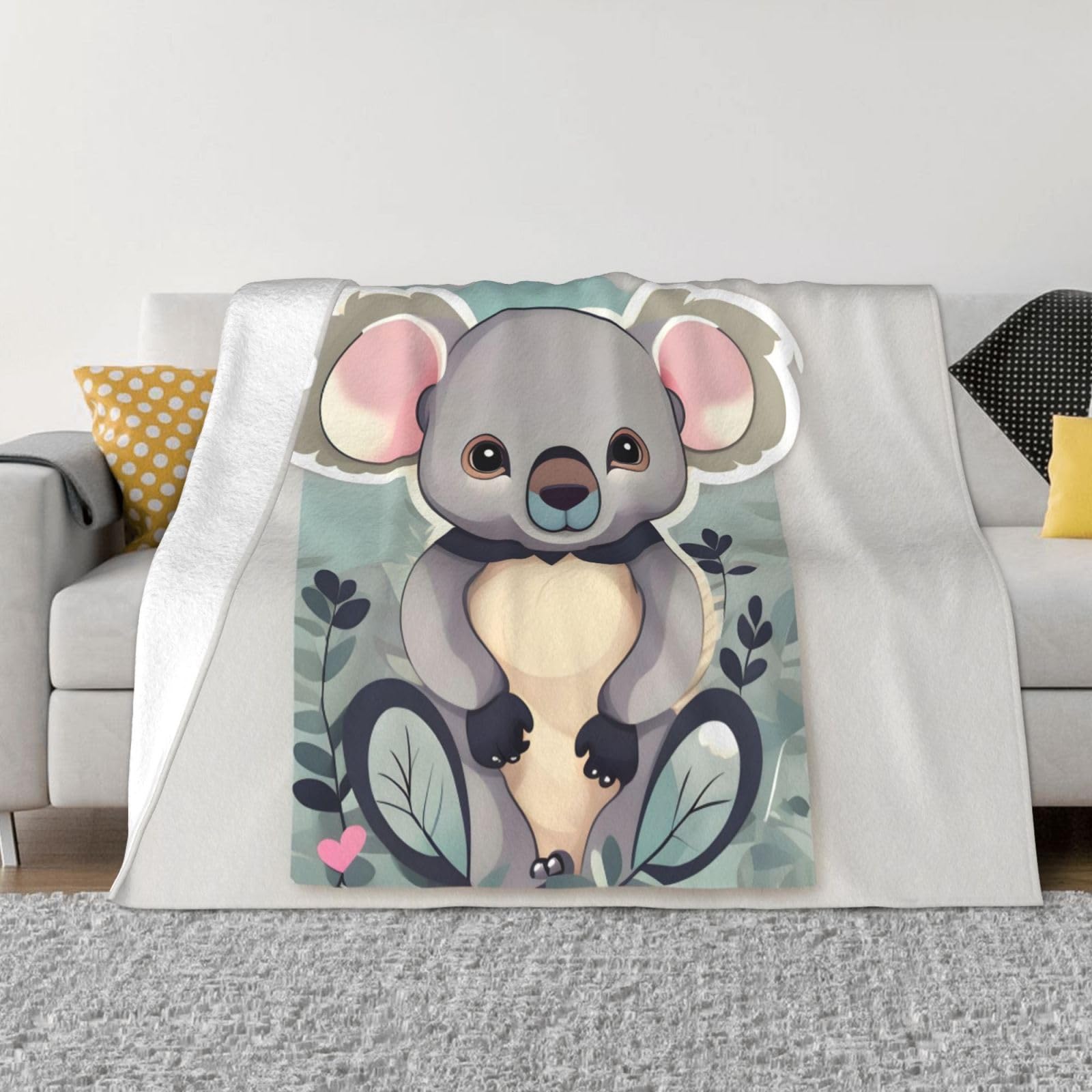 Couverture de lit Lovely Koala en microfibre épaisse de qualité supérieure