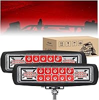 Vista 21 de Nilight Barra de Luz LED Ámbar de 6 Pulgadas 2PCS 18W Spot Conducción Niebla Fila Única Fuera de Carretera Luces de Barco Conducción Parachoques