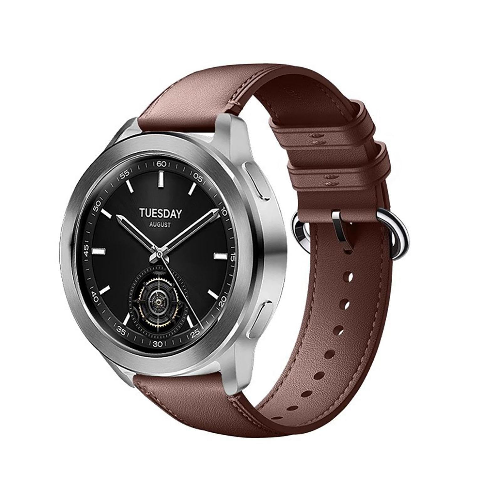 GIOPUEY Cinturini Compatibile con Xiaomi Watch 2 PRO, Vera Pelle Cinturino [Resistente all'Usura] [Traspirante] - Grey