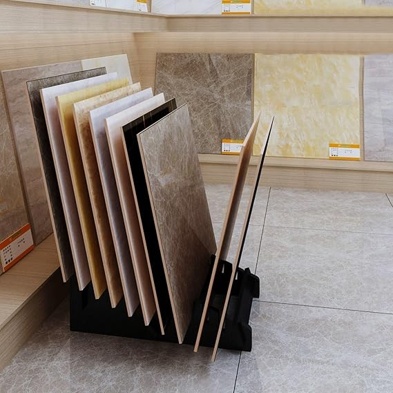 Ceramic Sample Holder, Tile Sample Display Stand, Floor Marble Slab Stand Rack for Retail, for Tile, Wood Floor, Craft Shows(50 * 23 * 38cm)