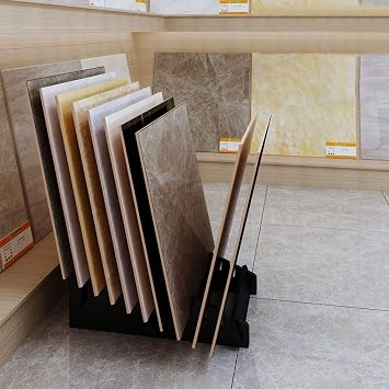 Ceramic Sample Holder, Tile Sample Display Stand, Floor Marble Slab Stand Rack for Retail, for Tile, Wood Floor, Craft Shows(50 * 23 * 38cm)