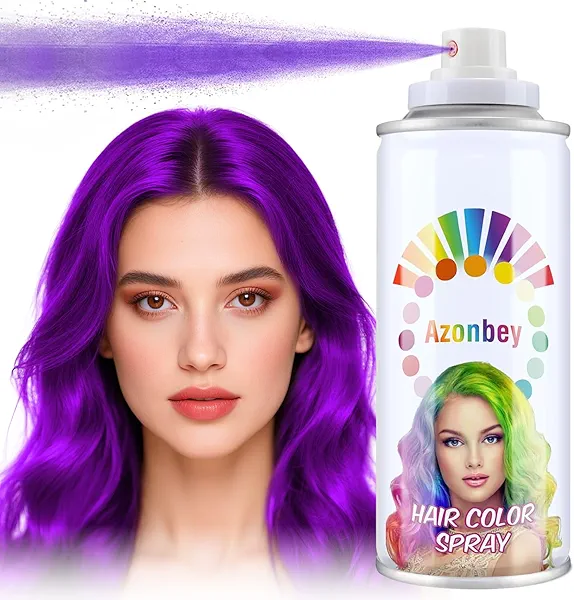 Temporary Hair Color Wax,Azonbey Hair Wax Dye Pomades,Washable Hair Coloring Natural Hair Strong Style Gel Cream Hair Dye for Party,Hollowen,Cosplay. (Purple, 120ml)