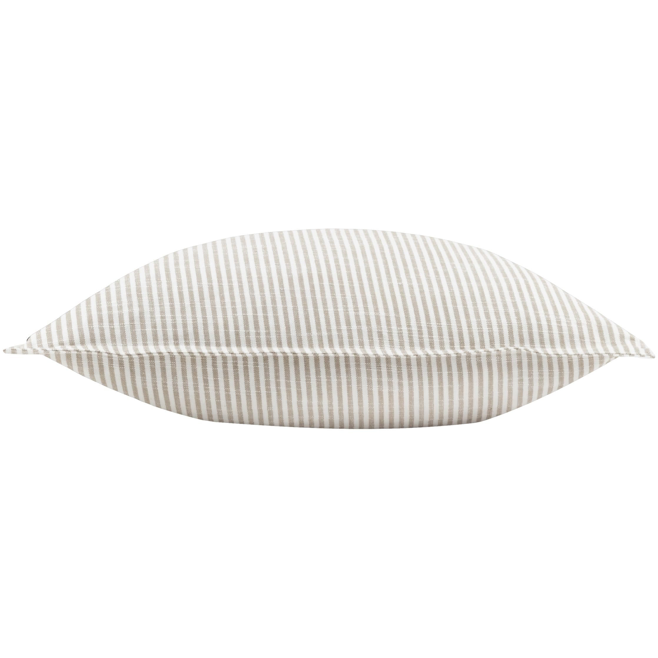 Yard furn Truro Striped Cushion Cover - Classic Stripe 100% Cotton Slub Texture Oxford Edge Decorative Case (Natural - 45x45cm) - Image 3