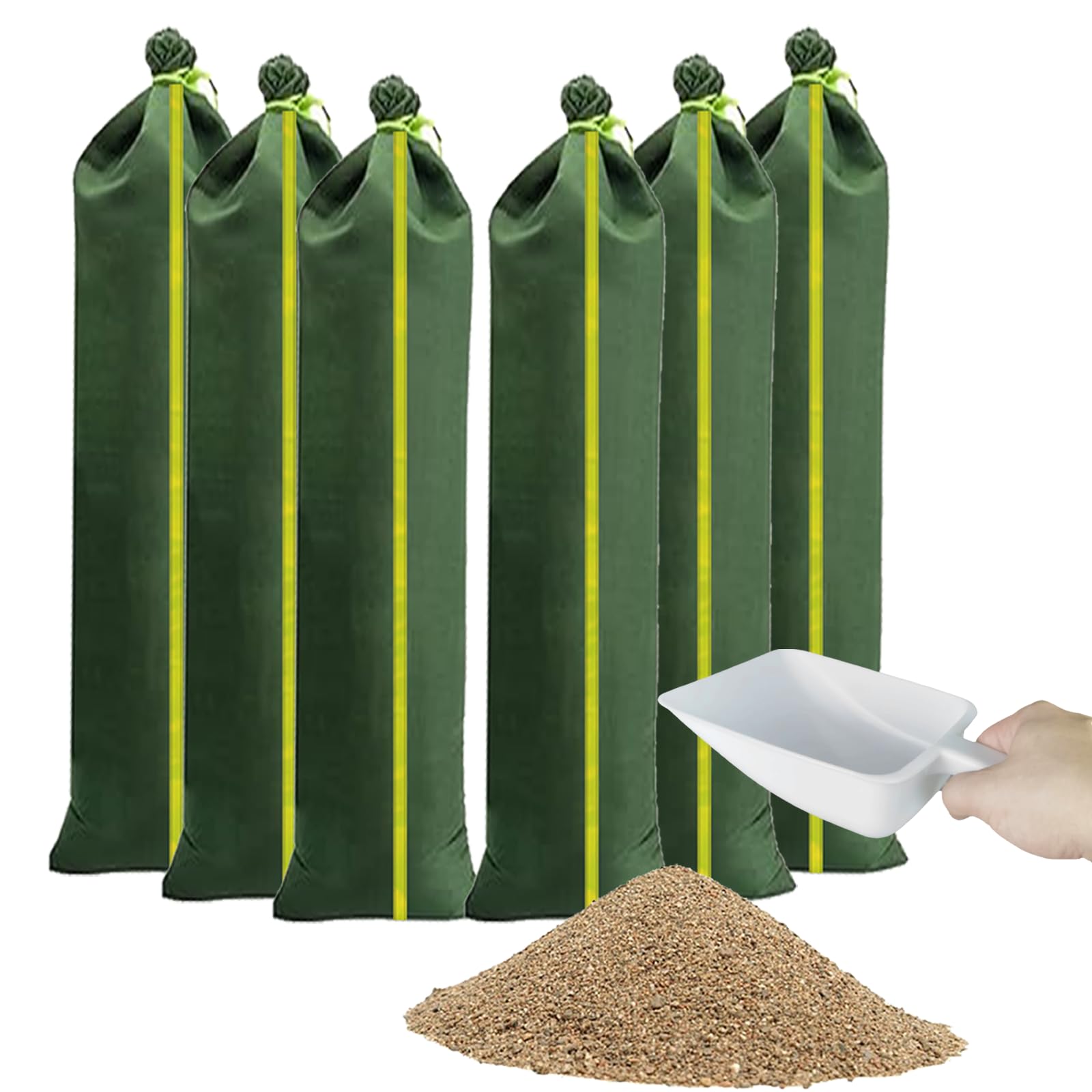 Barrière anti-inondation robuste : lot de 6 sacs de sable étanches avec pelle de protection