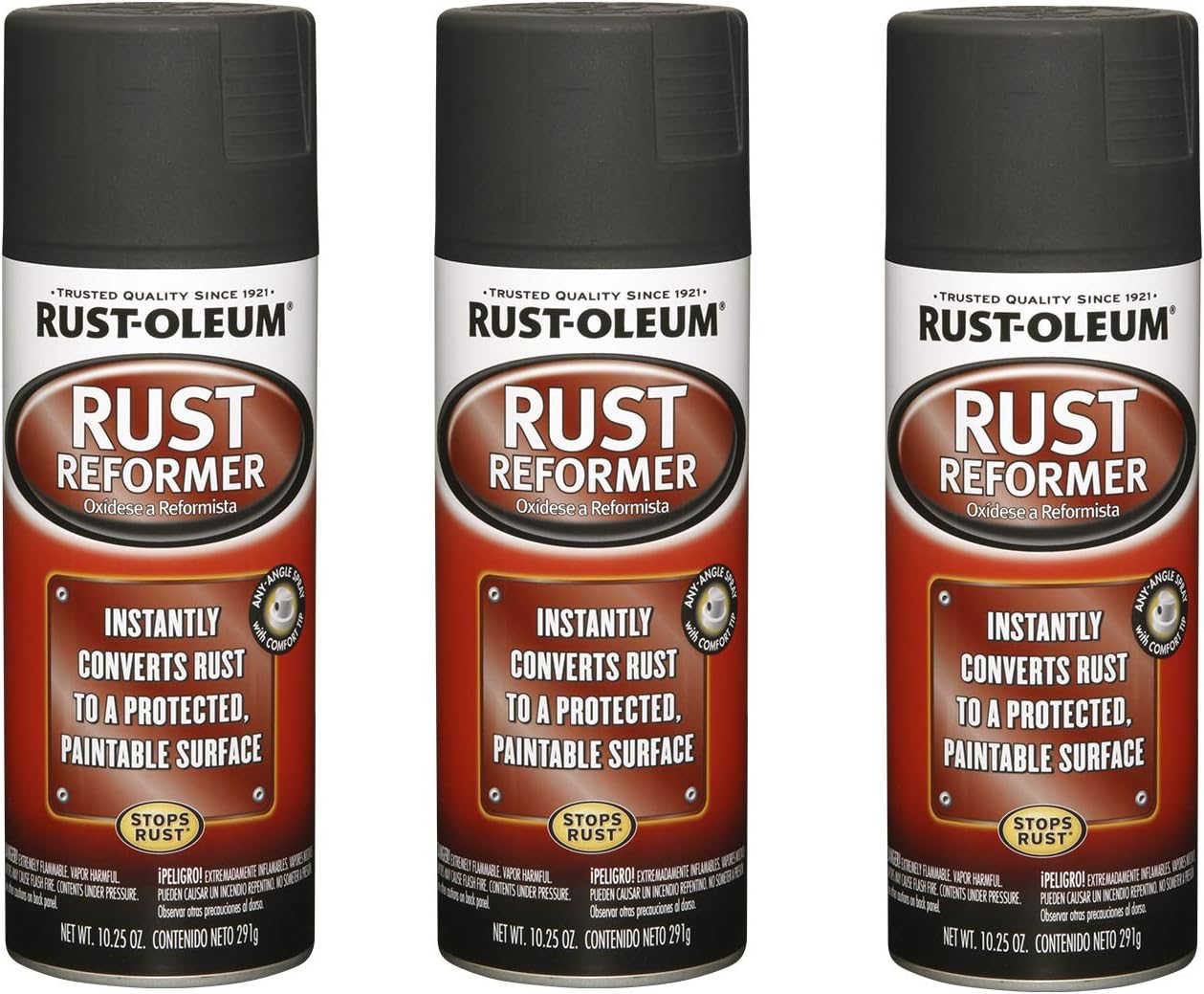 Amazon.com: Rust-Oleum Rust Reformer Spray & Pro Grade Rubberized ...