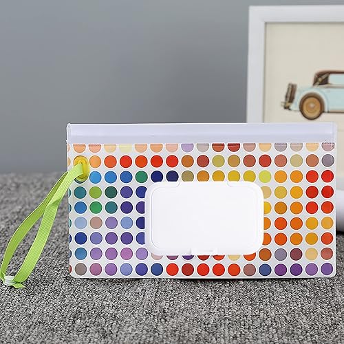 Miniatura 10 de Paquete de 4 bolsas de toallitas reutilizables, dispensador de toallitas portátil, contenedor de toallitas recargable, estuche ligero para toallitas