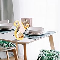Vista 3 de 1 Unidades Elegante soporte de tenedor con forma de cisne y tenedor de postre para aperitivos, frutas, tartas y fiestas