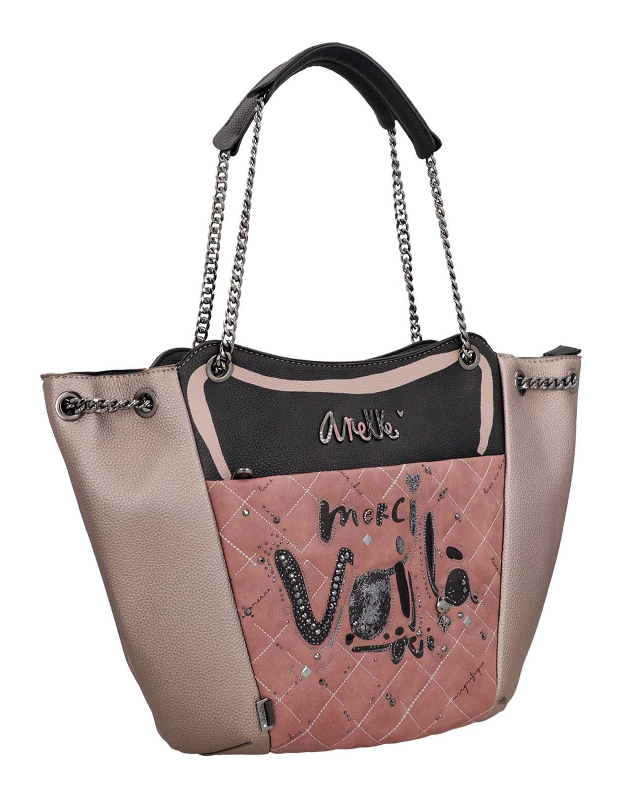 Anekke Tote Grande Parisian para Mujer | Bolso de Hombro con 2 Asas | Cierre con Cremallera | Medidas 38x32x8 cm