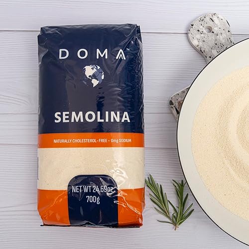 Miniatura 7 de DOMA Harina de sémola 3.08 libras (2 x 1.54 libras)  Gruesa, ideal para masa de pizza de corteza fina, pasta, pan, pudín y gachas de avena