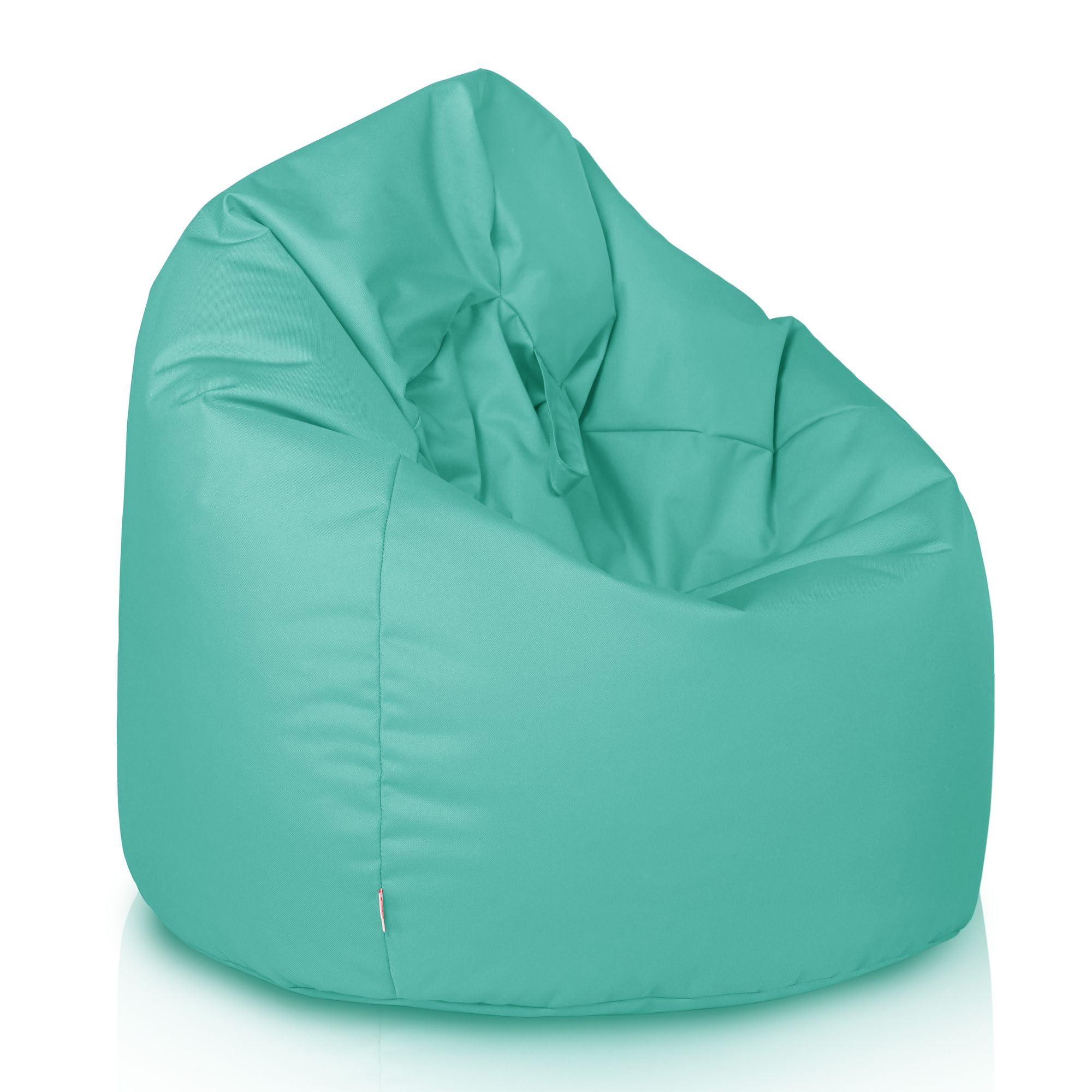 Pouf Poire L Enfant, Intérieur et Extérieur, Fauteuil Poire, Remplissage Billes Polystyrène, Housse Amovible, Imperméable, Certifié, Turquoise, 90x77 cm