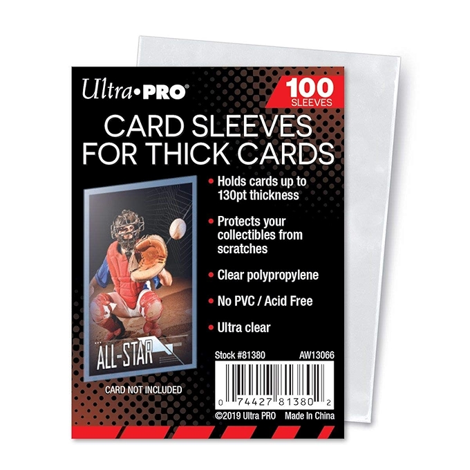 超厚透明卡套 - 可容纳130点卡牌 100个装