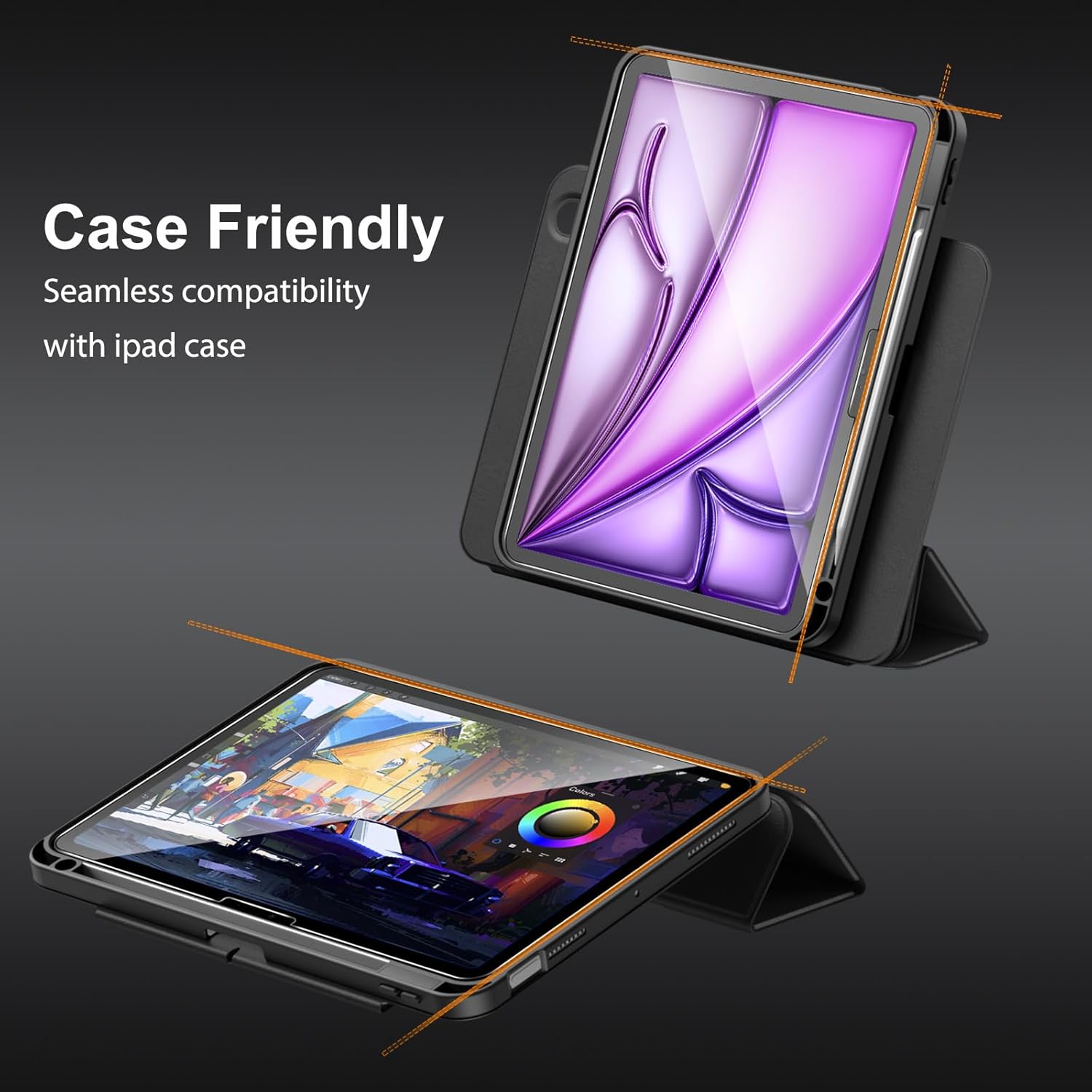 SPARIN 2 Pack Screen Protector for iPad Air 13-inch M3 M2 (2025&2024), Tempered Glass with Easy Application Tray, Case Compatible, Anti-Scratches, High Definition - Image 6