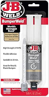 J-B Weld BumperWeld, Tan, Bumper Repair, Syringe w/Static Mixer