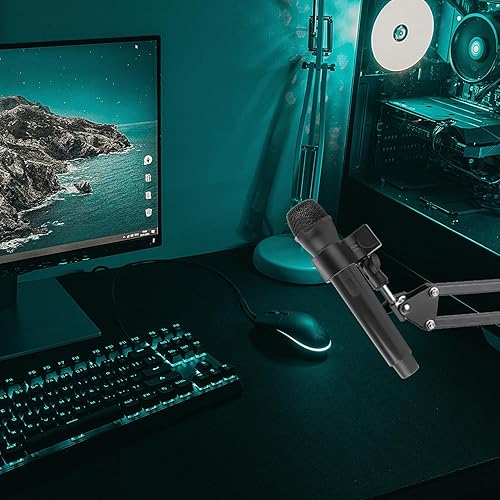 Miniatura 6 de 2 soportes de clip de micrófono grandes, abrazadera de micrófono ajustable para micrófonos con rango de diámetro exterior de 1.26 a 2.36 pulgadas