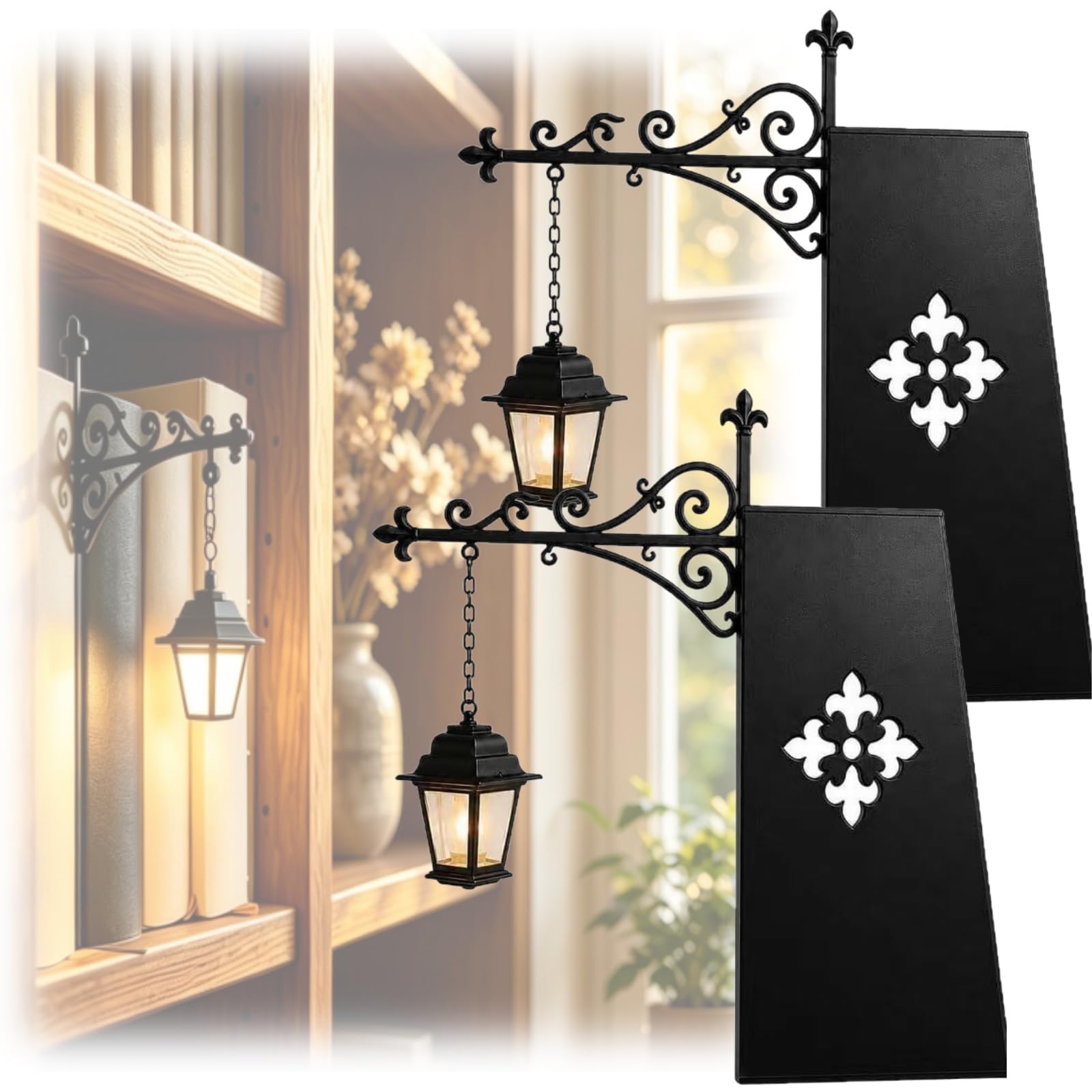 Library Lantern,Decorative Bookshelf Lighting,Mini LED Bookcase Lamp，2