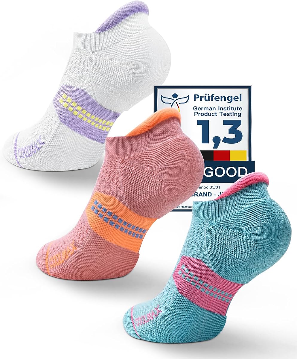 Coolmax Bamboo Viscose Compression Running No Show Athletic Socks para mujer, antihumedad que absorbe las ampollas