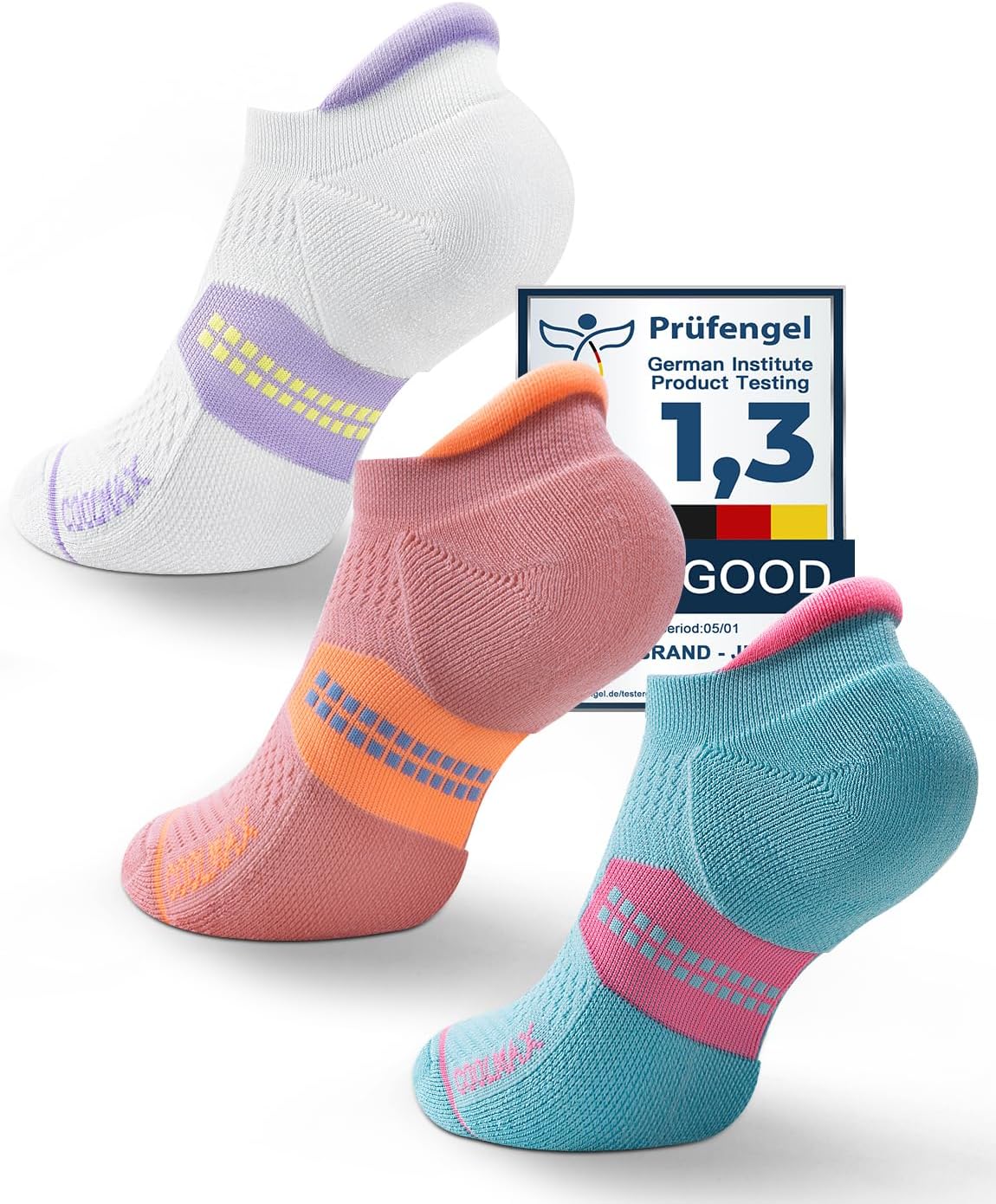 Bamboo Viscose Compression Running Athletic No Show Sock Women, Wicking Cushioned AntiBlister Walking Breathable