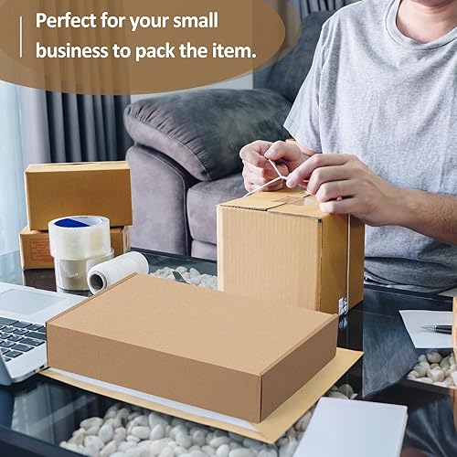 Miniatura 41 de Eupako Cajas de envío pequeñas de cartón corrugado de 9 x 6 x 2, paquete de 25 cajas de correo blancas para embalaje de pequeñas empresas, caja