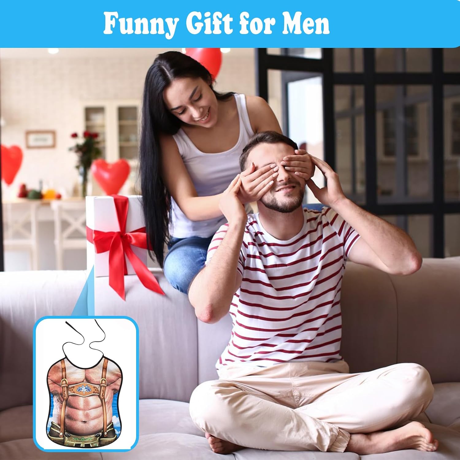 Funny Adult Bibs for Men, Waterproof Bib for Adults for Eating, Reusable Washable Clothing Protector Mens Gag Gifts