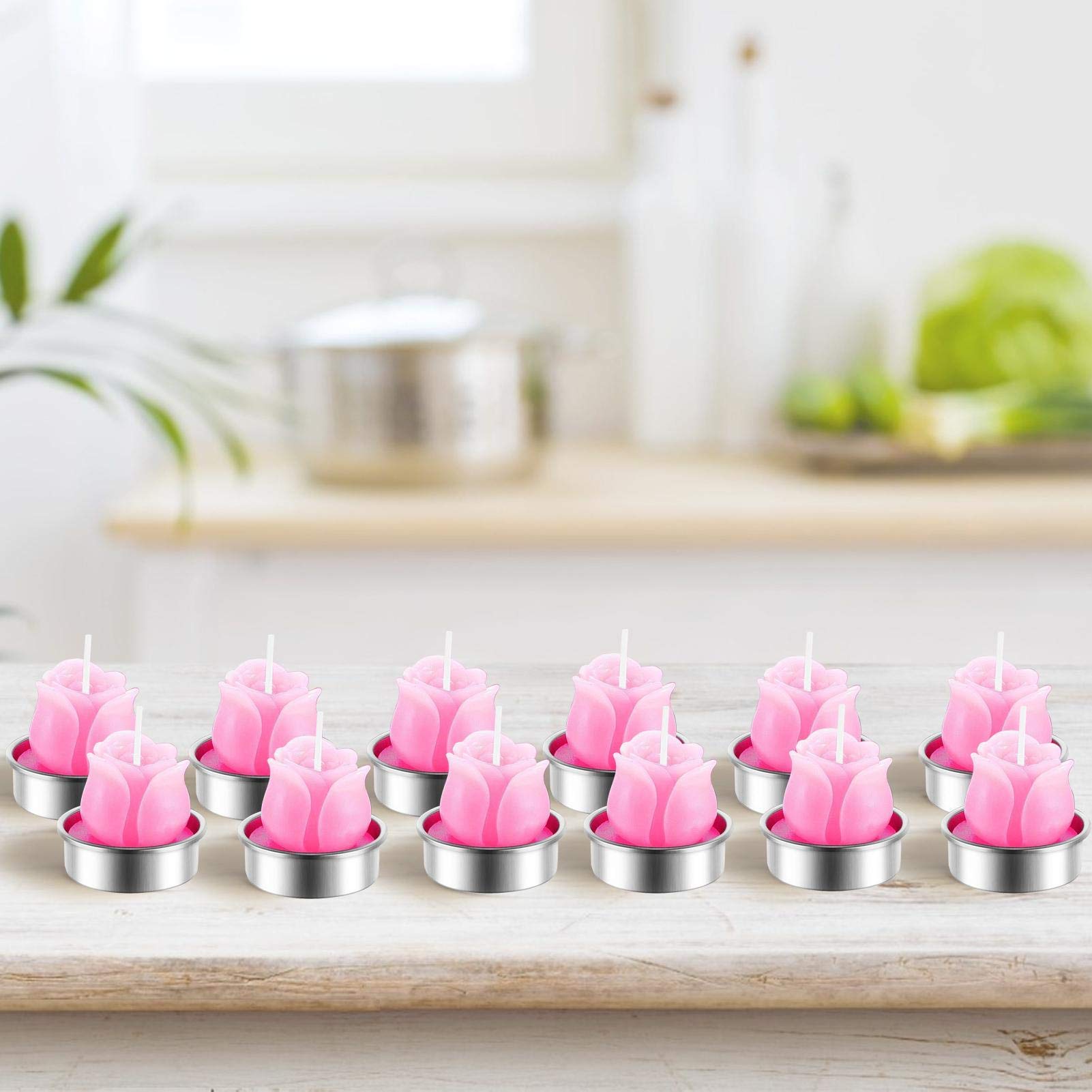 6 Sukkulenten-Kerzen Mit Tontöpfen – Dekorative Teelichter Für Party, Deko & Geschenk