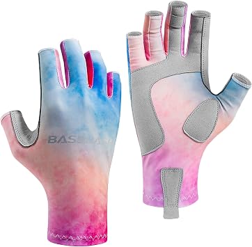 Bassdash ALTIMATE UPF 50+ Womens Fishing Gloves UV Sun Protection Fingerless Gloves for Kayaking Paddling Hiking Cycling Driving Shooting Training