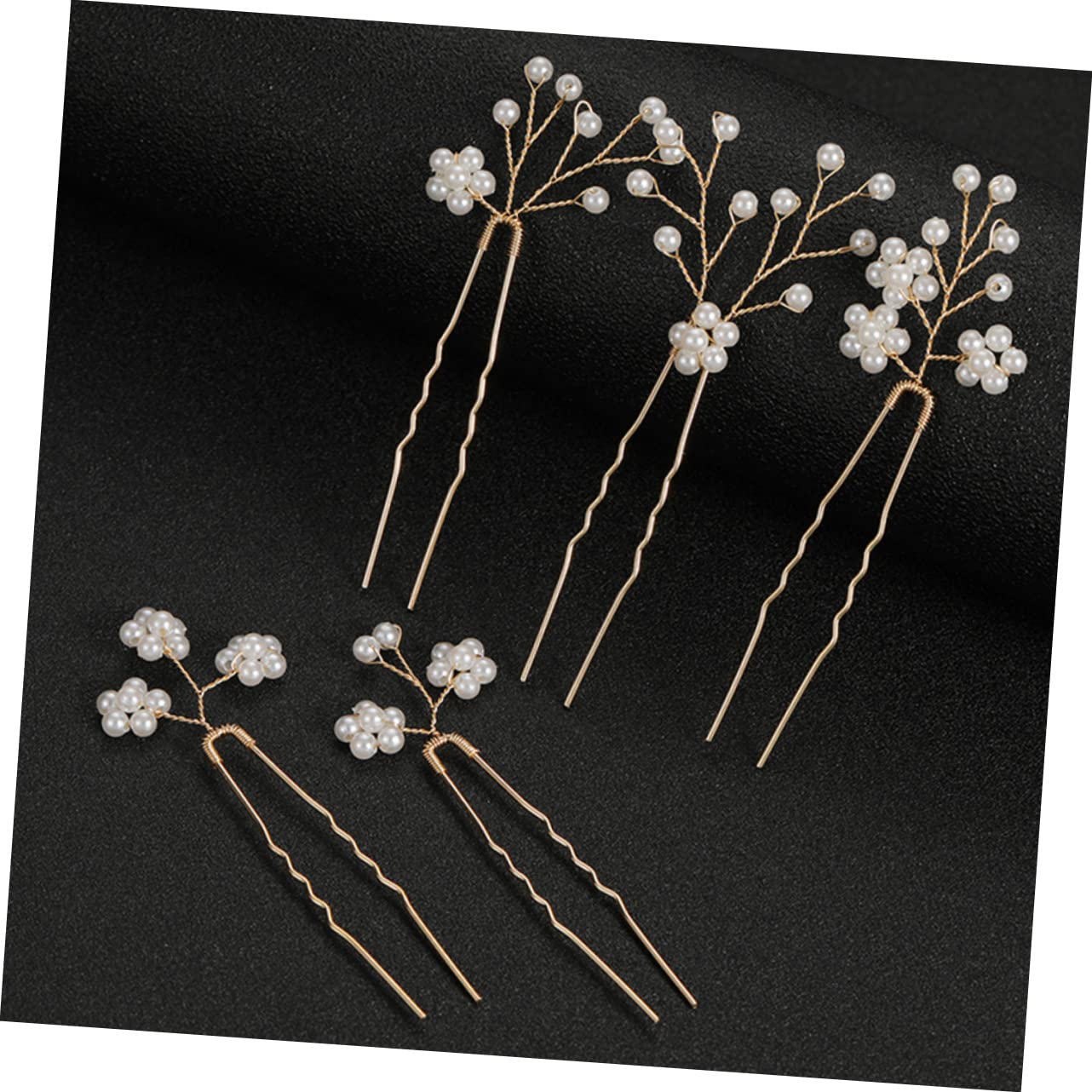 POPETPOP 20stücke Perlen Blumen Haarnadeln Für Hochzeiten Haaraccessoires Für Bräute Und Brautjungfern U-förmige Haarnadeln Mit Strahlendem Für Besondere Anlässe