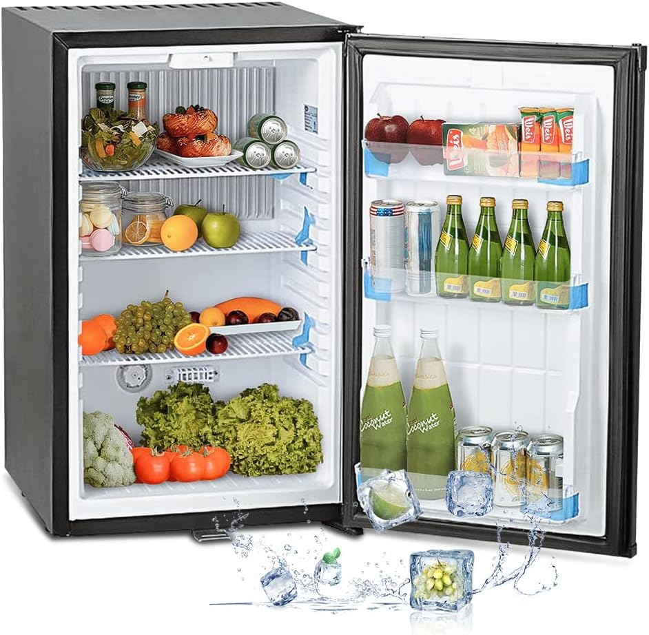 Techomey Semi Truck Refrigerator 1.7 Cu.Ft, AC/DC Compact