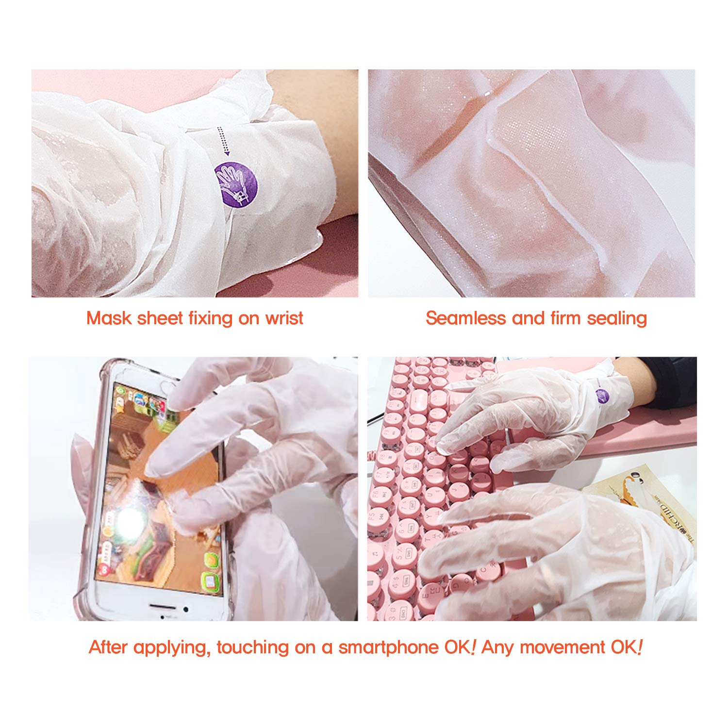 Hand Repair Mask Sheet Gloves for Hydration and Moisturization, Korean Skincare, 0.7 .o.z