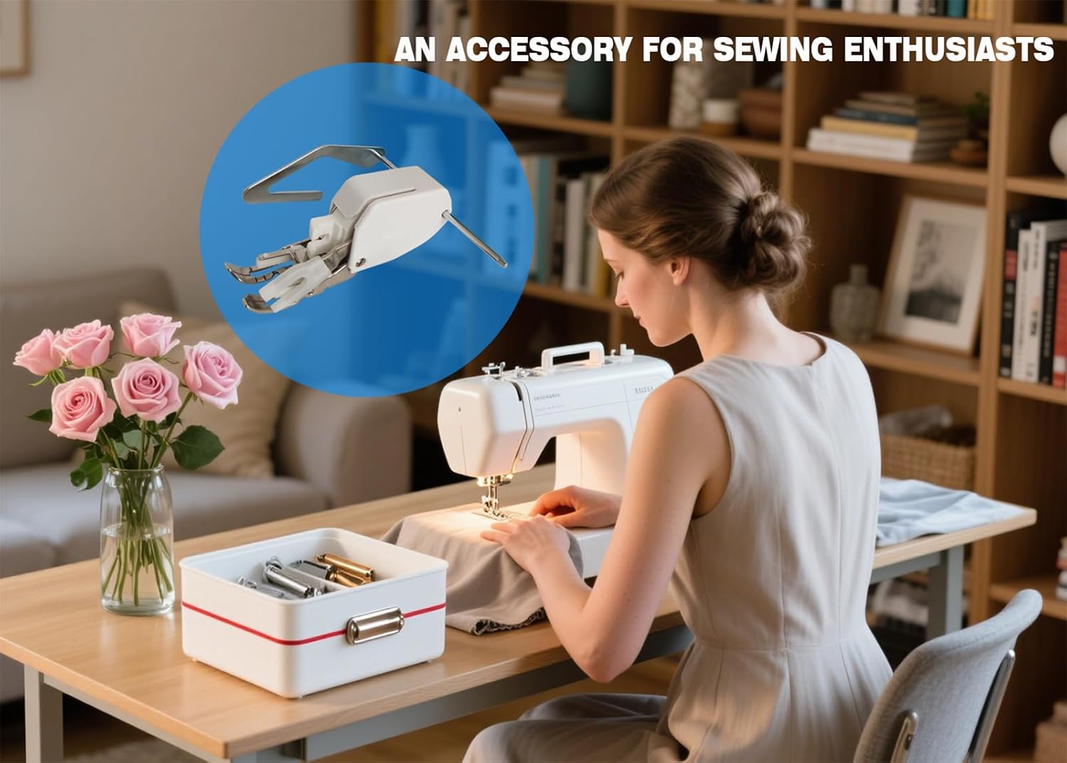 Walking Foot for Brother Sewing Machine, Presser Foot Stitch Multiple Layers Fabric Even Feeding Quilting, Fits for Singer, Janome and All Low Shank Models