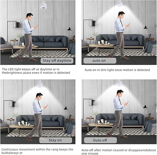 Miniatura 6 de Luz con sensor de movimiento enchufable, luz nocturna del atardecer al amanecer, salida de CA, lámpara de pared para escalera, luz LED inteligente
