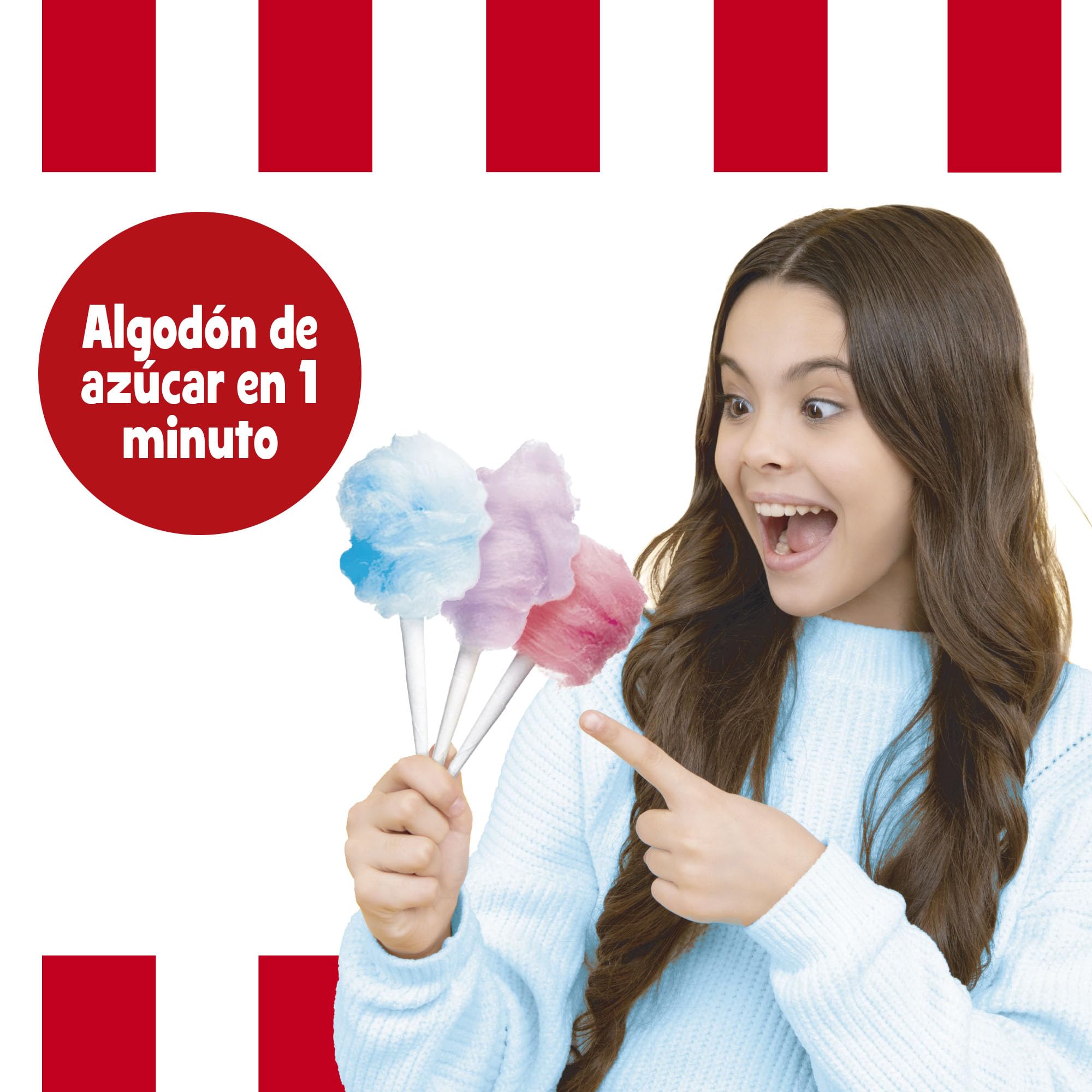 Bizak Chef De Algodón Magico, Juguete para cocinar aalgodón de azucar, Juego de Cocina para niños y niñas Desde 3 años, cumpleaños (64463171)
