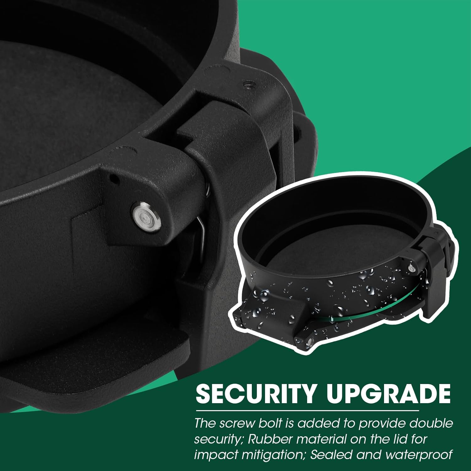 Steel Security Upgraded Conduit Carrier Kit Fit 6 Inch PVC Pipe for Providing Extra Storage on Truck Rack, Black (PVC Pipe Not Included)