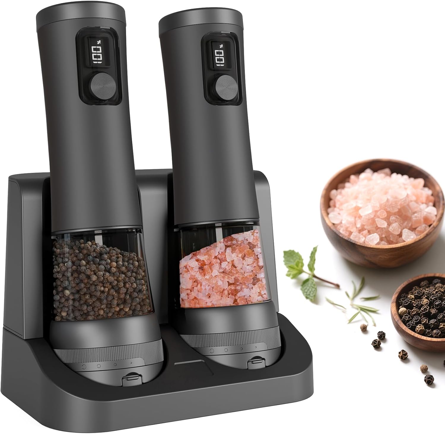 Cordless Electric Seasonings Grinders with Quick Charges Function 100ml High Capacity ABS Materials for Seasoning USB Rechargeable Spices Mill