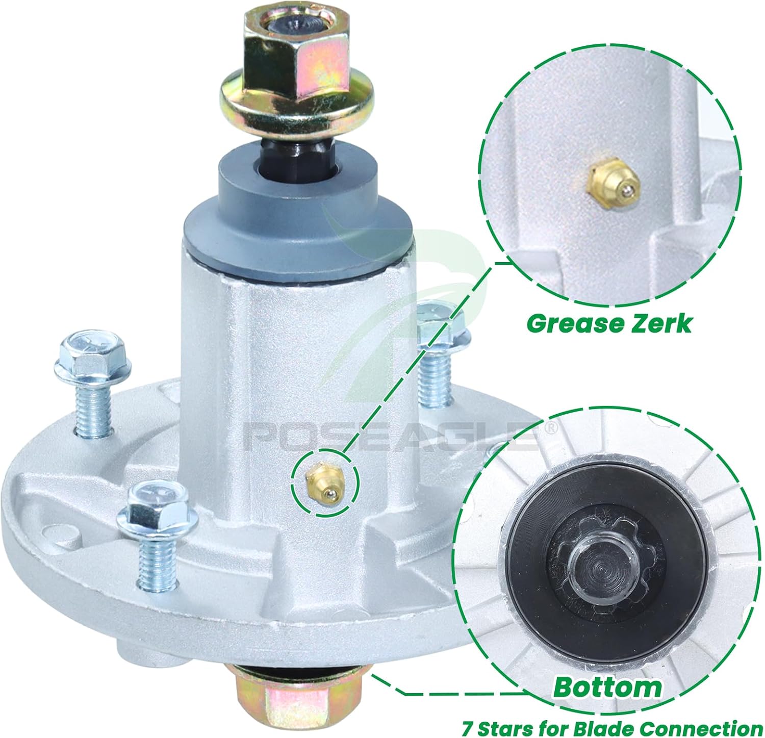 GY21099 Spindle Assembly Kit Replaces John Deere GY21099 Spindle Kit GY20867 GY20592 for John Deere 190C D170 E180 G110 LA150 LA175 S180 100 Series Lawn Tractors