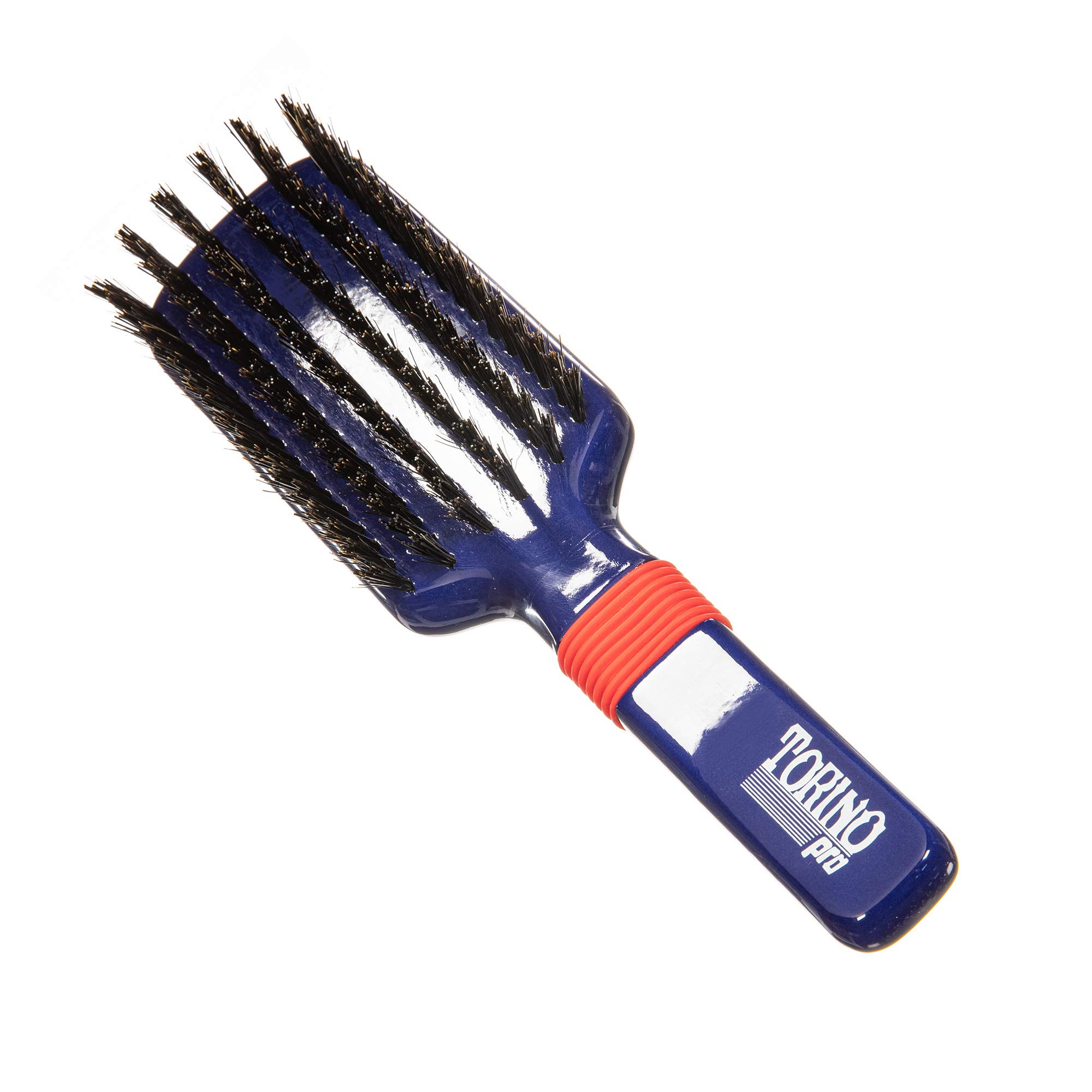 Torino Pro Wave Brushes By Brush King #115 - 6 Row Rubber grip Hard bristles 360 Wave brush