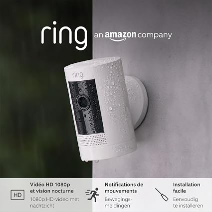 Ring Caméra extérieure sans fil (Stick Up Cam)| Caméra de surveillance wifi HD sur batterie