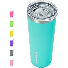 BJPKPK 20 oz Skinny Tumbler Stainless Steel Coffee Mug Slim Vacuum Insulated Travel Cup,Turquoise