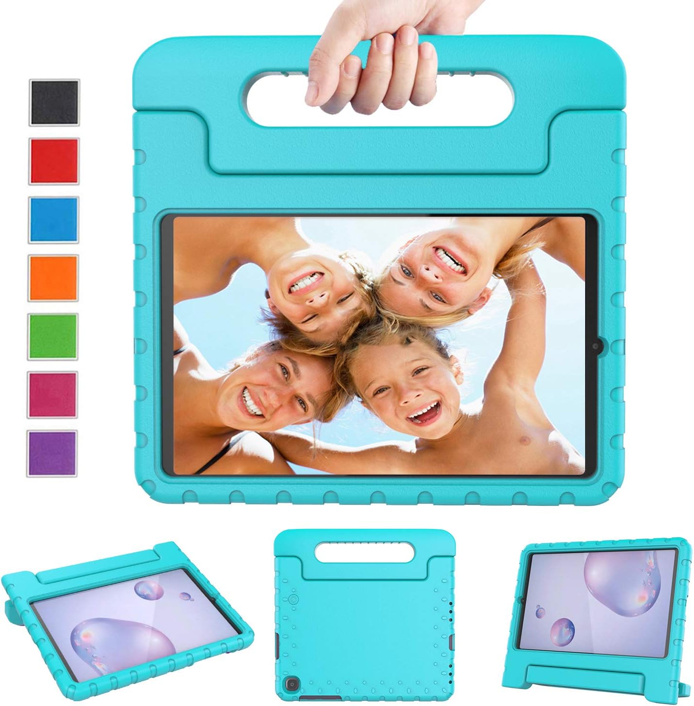 LTROP for Samsung Galaxy Tab A 8.4 2020 Case SM-T307 Shockproof Light Weight Handle Stand Kids Case for Galaxy Tab A 8.4-inch 2020 Version Samsung Tab A 8.4-inch SM-T307 Child Proof Case (Turquoise)