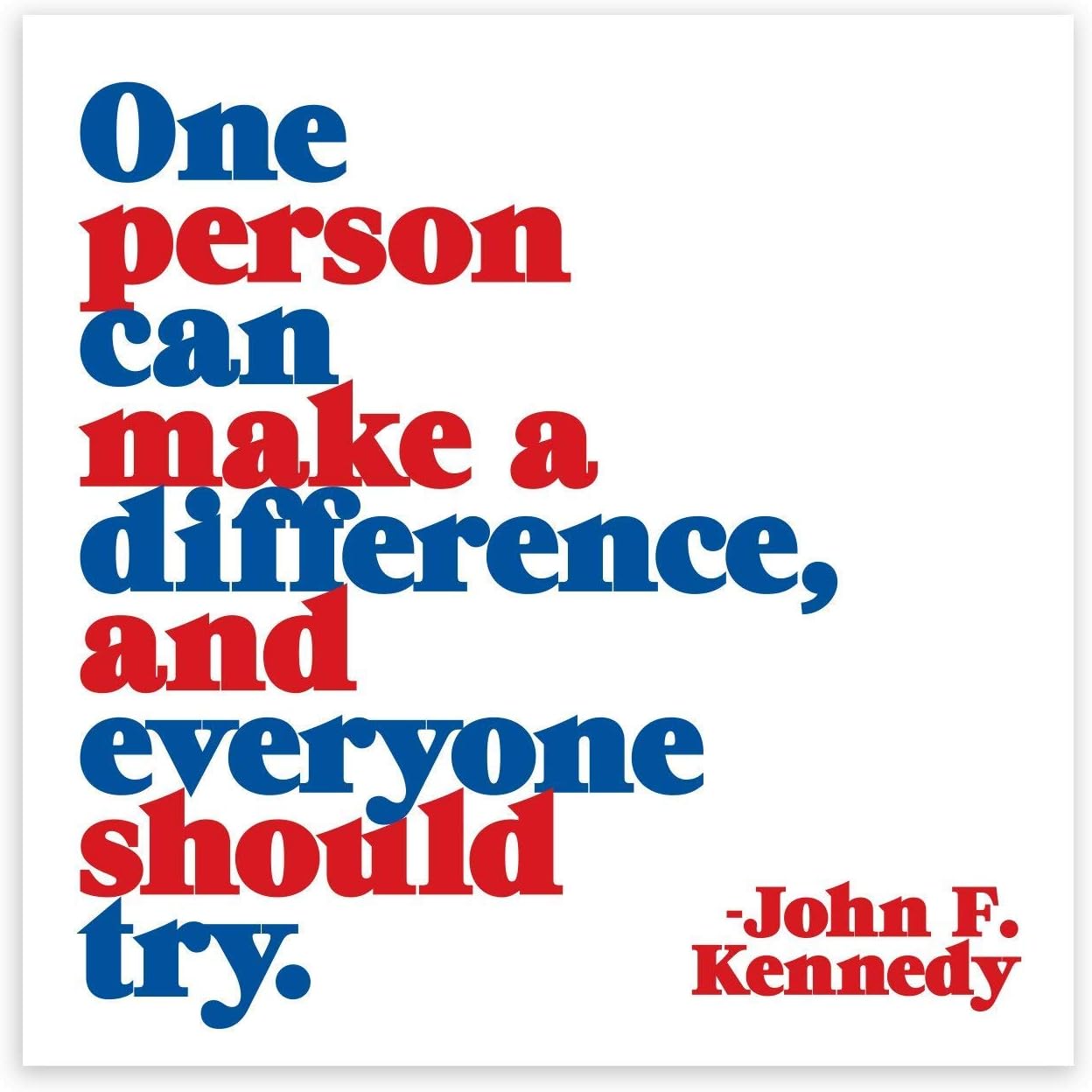 QUOTABLE Cards Magnet One Person Can Make A Difference, 1 EA
