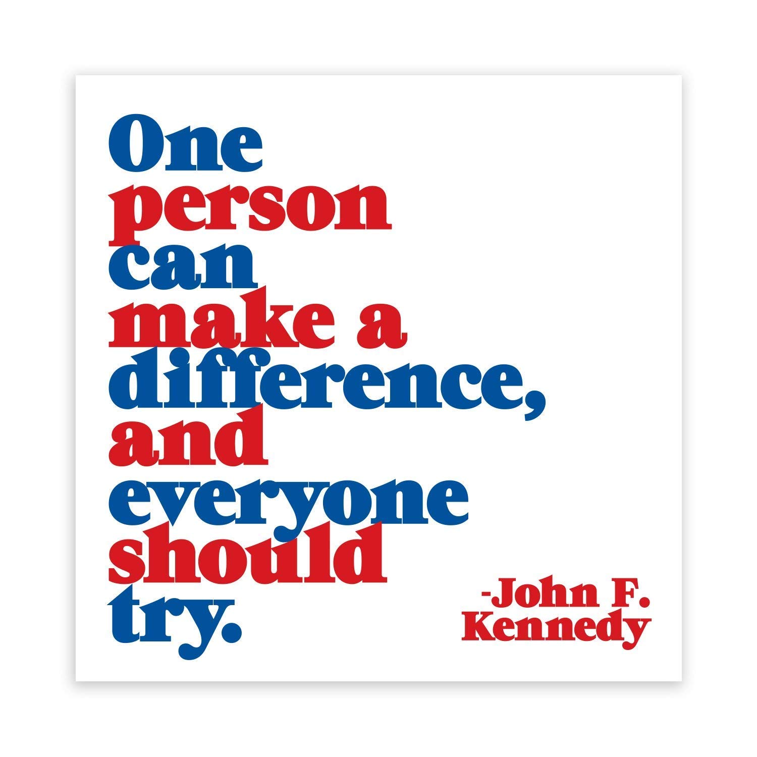 QUOTABLE Cards Magnet One Person Can Make A Difference, 1 EA