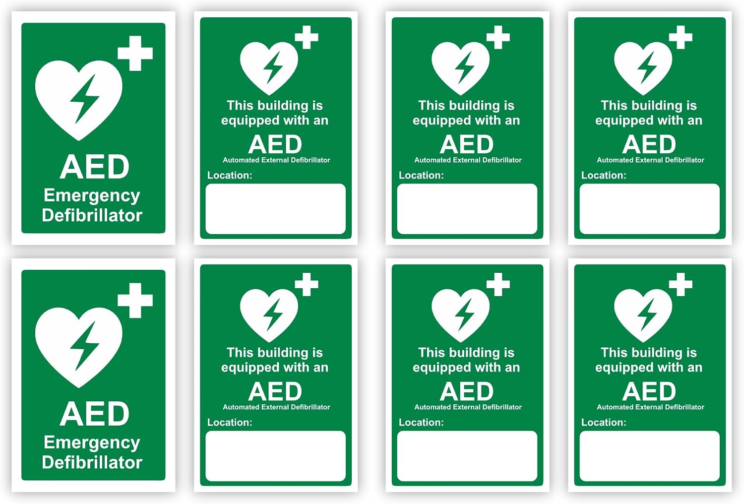 Small-Sized Multipack / 35x55mm Each (8-Pack) / AED Defibrillator Self ...