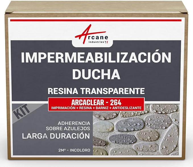 Impermeabilizante transparente para azulejos de ducha y baño - ARCACLEAR - 264-2 m² - ARCANE INDUSTRIES